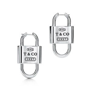 Tiffany & Co. Padlock Drop Earrings - Silver